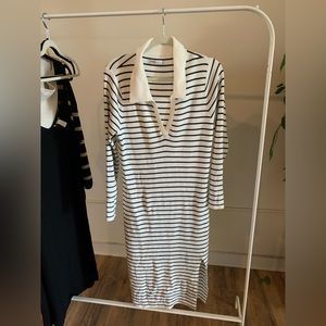 Abercrombie ribbed polo sweater dress, XL